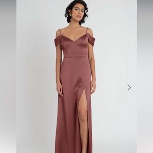 Jenny Yoo Priyanka Cinnamon Rose Luxe Satin Size 10 NWOT